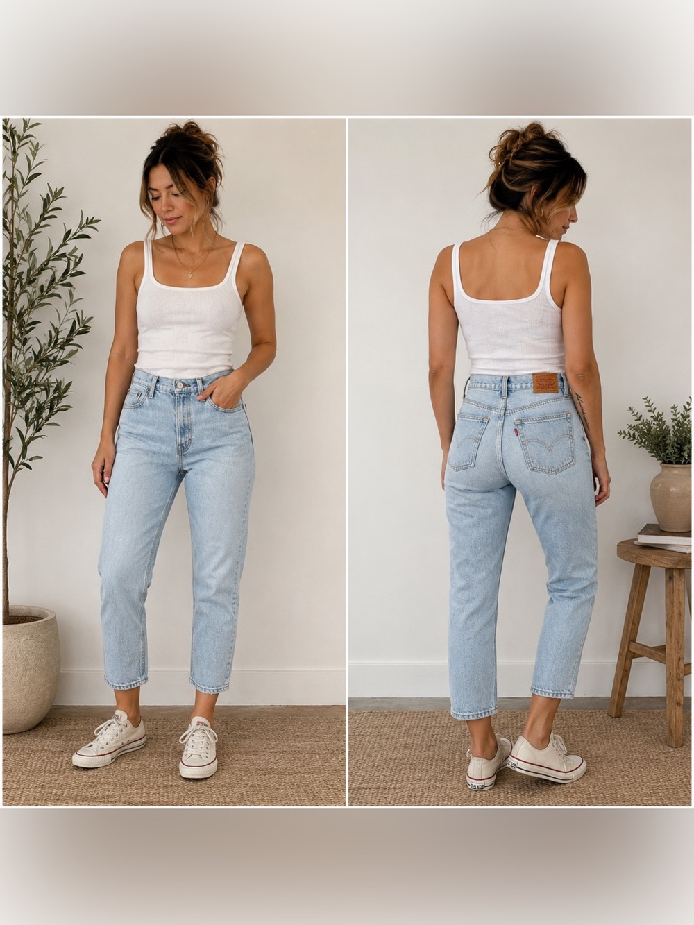 Levi’s 501 Original Crop Jeans Women 25 Light Wash High Rise Straight Button Fly